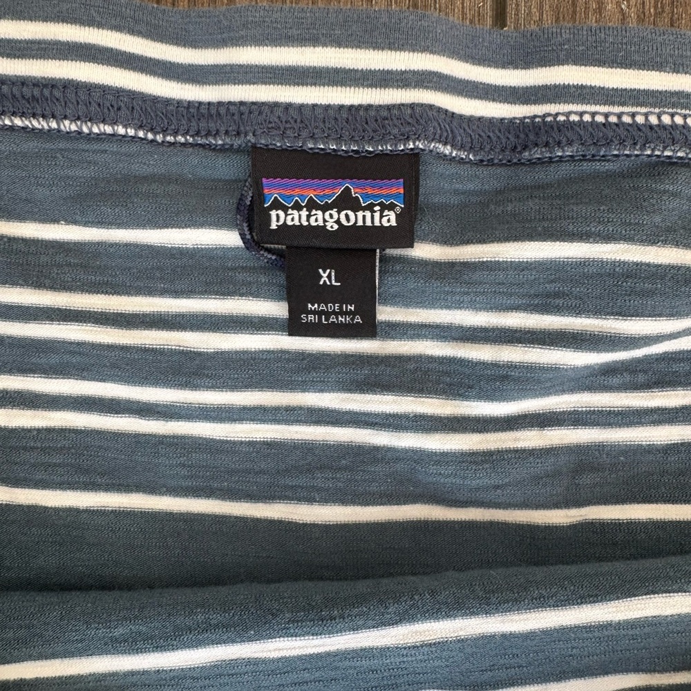 Patagonia Blue and White Striped Maxi Skirt - Picture 2 of 3